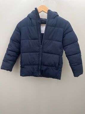 Gap Kids Navy Puffer Jacket with Hood S